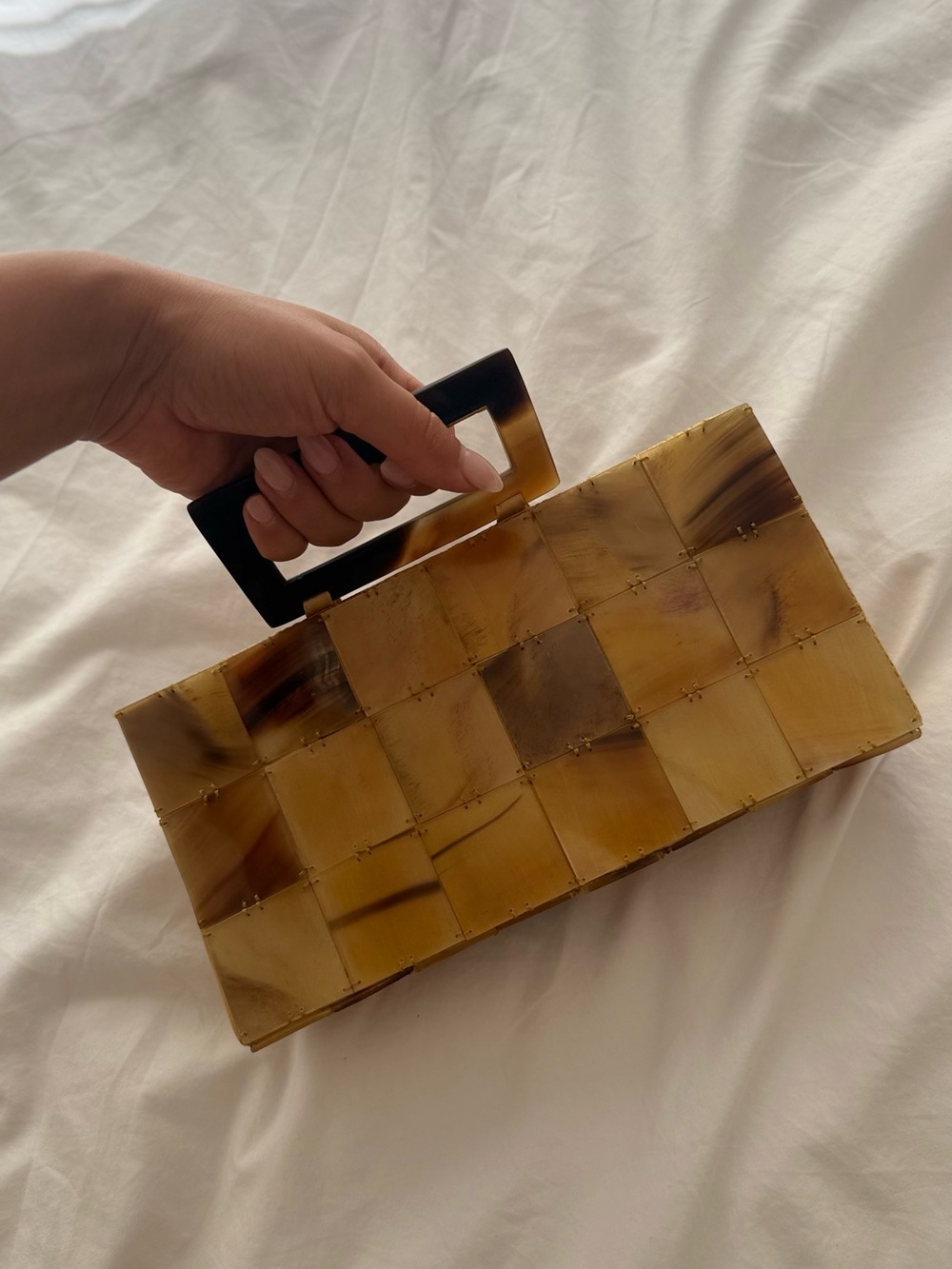 Vintage Box Clutch with Top Handle